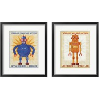 Framed 'Robot 2 Piece Framed Art Print Set' border=