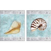 Framed 'By The Sea 2 Piece Art Print Set' border=