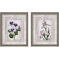 Framed 'Floral 2 Piece Framed Art Print Set' border=