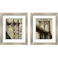 Framed 'Vintage NY 2 Piece Framed Art Print Set' border=