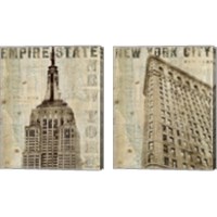 Framed 'Vintage NY 2 Piece Canvas Print Set' border=