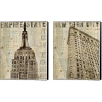 Framed 'Vintage NY 2 Piece Canvas Print Set' border=