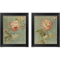 Framed Flowers on Sage 2 Piece Framed Art Print Set