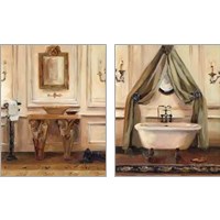 Framed 'Classical Bath 2 Piece Art Print Set' border=