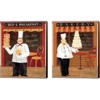 Framed 'Chef's Specialties 2 Piece Canvas Print Set' border=