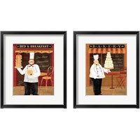Framed 'Chef's Specialties 2 Piece Framed Art Print Set' border=