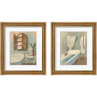 Framed 'Steam Bath 2 Piece Framed Art Print Set' border=