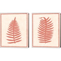 Framed Silhouette in Coral 2 Piece Canvas Print Set
