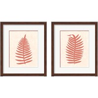 Framed 'Silhouette in Coral 2 Piece Framed Art Print Set' border=