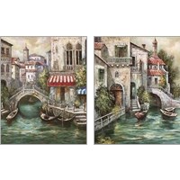 Framed 'Venetian Motif 2 Piece Art Print Set' border=