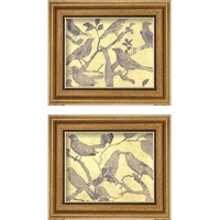 Framed Yellow-Gray Birds 2 Piece Framed Art Print Set