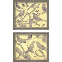 Framed Yellow-Gray Birds 2 Piece Framed Art Print Set
