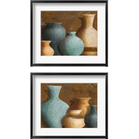 Framed 'Ancient Clay 2 Piece Framed Art Print Set' border=