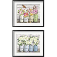 Framed 'Bouquets of Inspiration  2 Piece Framed Art Print Set' border=