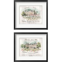 Framed 'Chateau Royalle & Chambort 2 Piece Framed Art Print Set' border=
