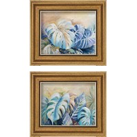 Framed 'Blue Plants 2 Piece Framed Art Print Set' border=