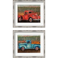 Framed 'Truck Harves 2 Piece Framed Art Print Set' border=