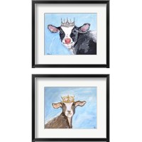 Framed Queen Cow & Goat 2 Piece Framed Art Print Set