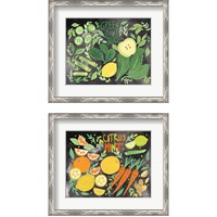 Framed 'Fruitie Smoothie on Black 2 Piece Framed Art Print Set' border=