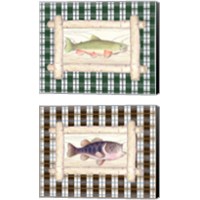 Framed 'Framed Lake Fish 2 Piece Canvas Print Set' border=