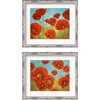 Framed 'Field of Poppies 2 Piece Framed Art Print Set' border=