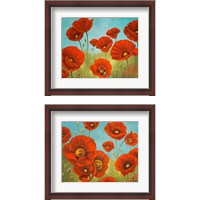 Framed Field of Poppies 2 Piece Framed Art Print Set