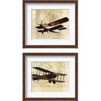 Framed Flight Plans 2 Piece Framed Art Print Set