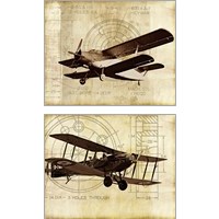 Framed 'Flight Plans 2 Piece Art Print Set' border=