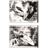 Framed Modern Black & White Safari Animal 2 Piece Canvas Print Set