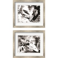 Framed Modern Black & White Safari Animal 2 Piece Framed Art Print Set