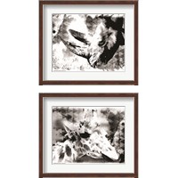 Framed Modern Black & White Safari Animal 2 Piece Framed Art Print Set