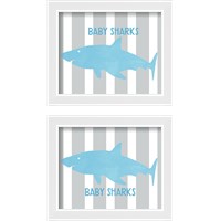 Framed Baby Sharks 2 Piece Framed Art Print Set