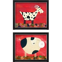 Framed Goat & Pid 2 Piece Framed Art Print Set