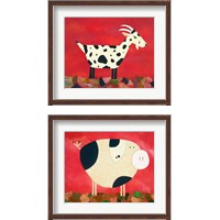 Framed 'Goat & Pid 2 Piece Framed Art Print Set' border=