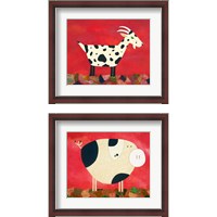 Framed 'Goat & Pid 2 Piece Framed Art Print Set' border=