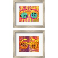 Framed 'Sunglasses 2 Piece Framed Art Print Set' border=