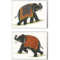 Framed 'India Elephant 2 Piece Canvas Print Set' border=
