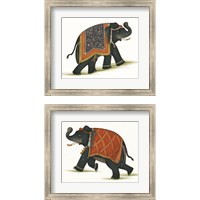 Framed 'India Elephant 2 Piece Framed Art Print Set' border=