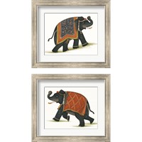 Framed 'India Elephant 2 Piece Framed Art Print Set' border=