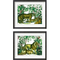 Framed 'Jungle Flair 2 Piece Framed Art Print Set' border=