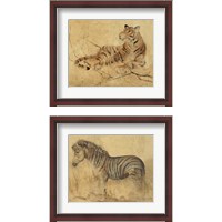 Framed Global Safari Animal 2 Piece Framed Art Print Set