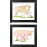 Framed Life on the Farm Animal Element 2 Piece Framed Art Print Set