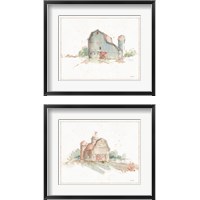 Framed Farm Friends  2 Piece Framed Art Print Set