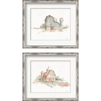 Framed 'Farm Friends  2 Piece Framed Art Print Set' border=