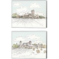 Framed 'Farm Memories Shiplap 2 Piece Canvas Print Set' border=