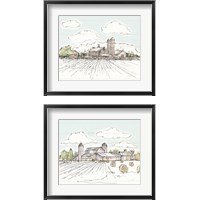 Framed 'Farm Memories Shiplap 2 Piece Framed Art Print Set' border=