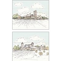 Framed Farm Memories Shiplap 2 Piece Art Print Set