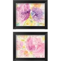 Framed 'Spring Abstracts Florals 2 Piece Framed Art Print Set' border=