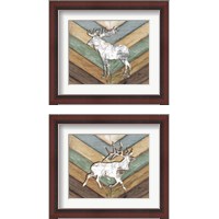 Framed Lodge Forest Animal 2 Piece Framed Art Print Set