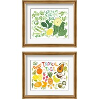 Framed 'Fruity Smoothie 2 Piece Framed Art Print Set' border=